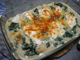 Gratineed Gnocchi with Spinach and Ricotta