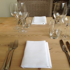 Place setting at The Dysart Arms